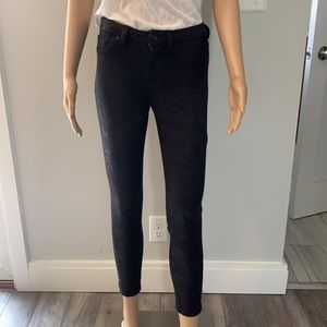 7 for all mankind black snakeskin skinny dress pants